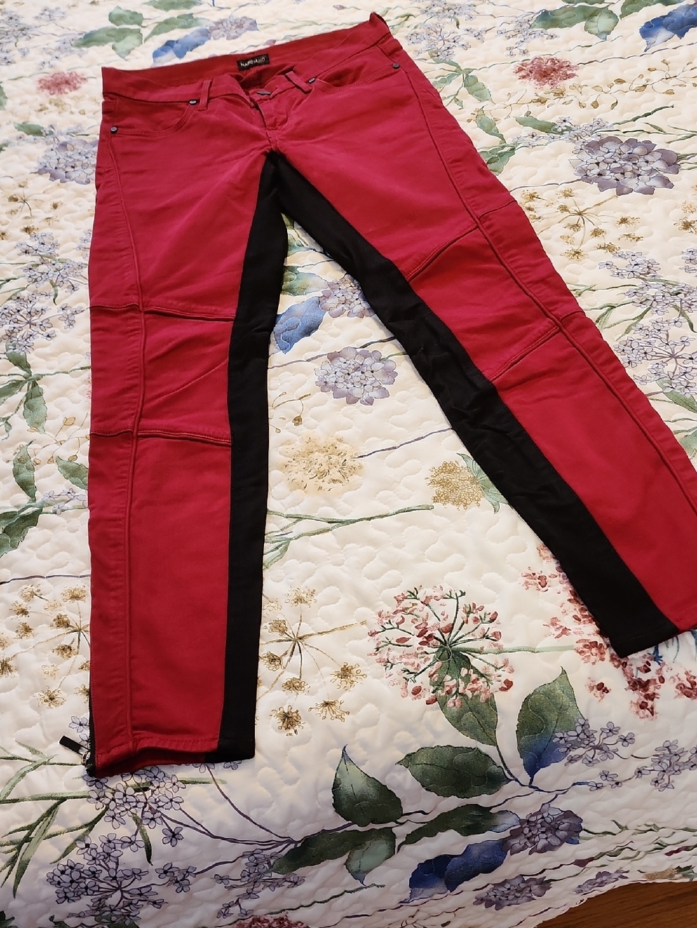Marciano Deep Red Stretch Trousers
